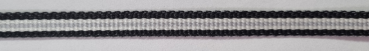 Ripsband gestreift grau 6mm