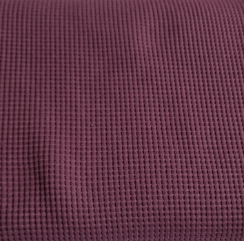 Waffel Jersey 95% Baumwolle 5% Elastan GOTS Fb. Aubergine