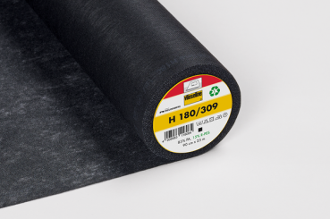 H180 Vlieseline schwarz 90 cm breit