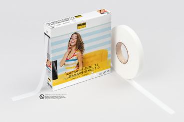 Nahtband flexibel T15: Leichtes, bi-elastisches, fixierbares Gewebeband