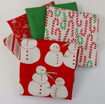 Moda Merry&Bright Fat Quarter 5-er Bundel Weihnachten