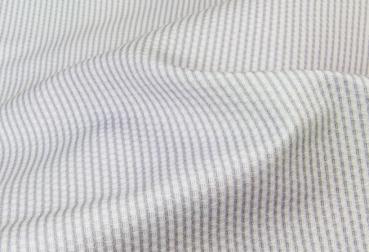 Baumwolle - Piqué Streifen hellgrau weiß 001500003 Westfalenstoffe