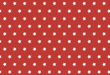 Baumwollstoff Druckstoff Capri rot-weiß Sternchen von Westfalenstoffe
