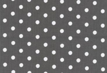 Baumwollstoff Bergen anthrazit-weiß Punkte von Westfalenstoffe