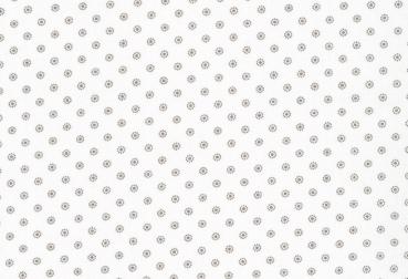 Baumwollestoff Rosenborg bedruckt weiß-taupe Punkte von Westfalenstoffe 105506272