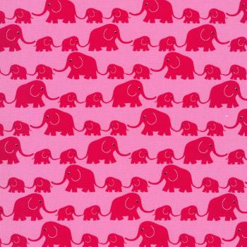 Baumwollstoff Junge Linie Elefanten Rosa kbA 010518231 Westfalenstoffe