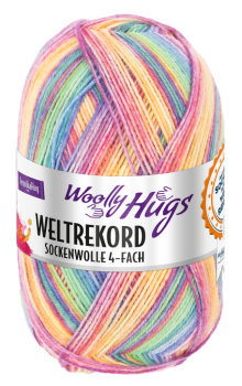 Weltrekord Sockenwolle 4-Fach Woolly Hugs Fb. 1