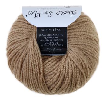 Gesa & Flo Merino babyspeichelecht Fb.32 Sand-beige