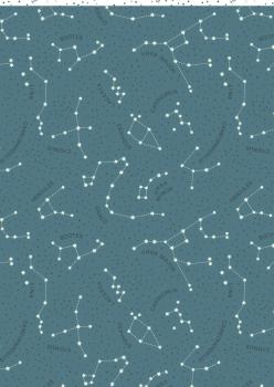 A422-2 Lewis&Irene Light Years: Teal blue constellations Glow in the dark