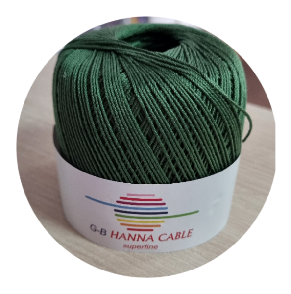 Baumwollgarn Hanna Cable Fb. 1452 Tannengrün