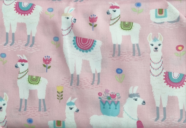 Patchworkbaumwolle Lama Fb. Rosa Fun C5690-31 Timeless Treasure