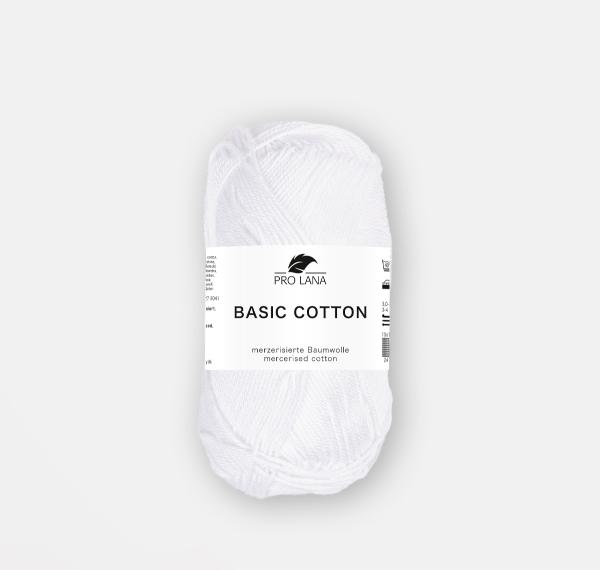 Baumwollgarn Basic Cotton Fb. 01 Weiß von Pro Lana