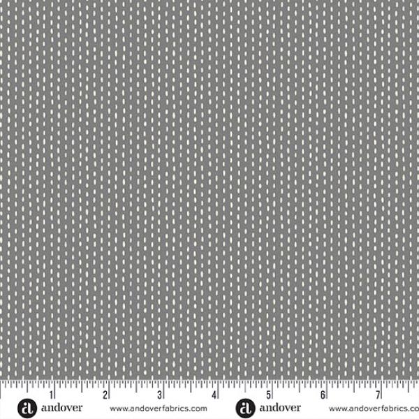 Nightfall by Andover Fabrics Stitch Line Gray