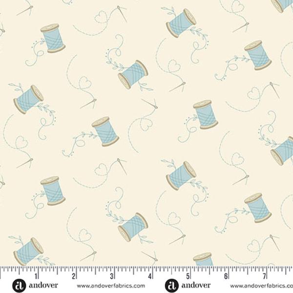 Patchworkbaumwolle Sewing Bird Needle and Thread by Laundry Basket Quilts