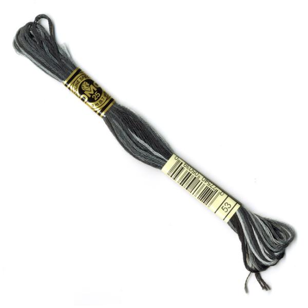 DMC Sticktwist 8m Fb.53 Verlauf Grau-Schwarz