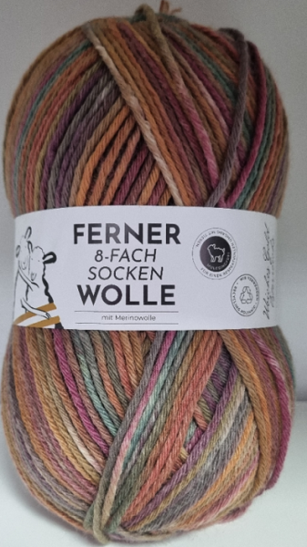 Ferner Sockenwolle 8-Fach Fb. 785-24 150 g 225 m