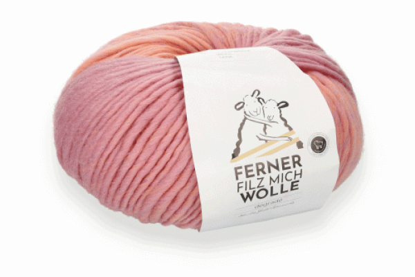 Filzwolle Filz Mich Fb. 2053 Rosa-lachs von Ferner Wolle AT