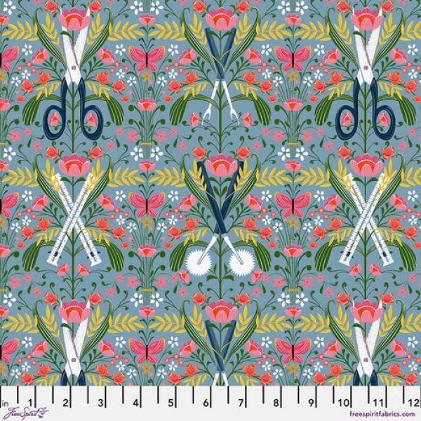 Patchworkbaumwolle Damask Gadgets - Panel by Magic Makers PWCD120 by Cori Dantini for Free Spirit
