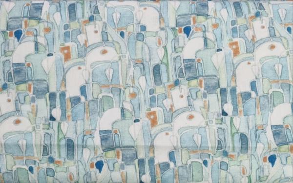 Patchworkbaumwolle Touchstones Turkis by Shell Rummel for Free Spirit
