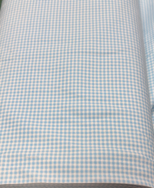 Jersey Baumwolle Kollektion Bavarian Heart Vichy Karo Hellblau