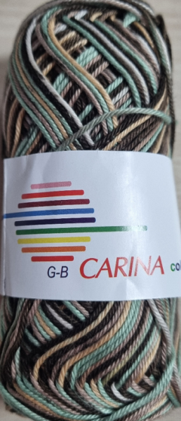 Baumwollgarn Carina Color Fb. 17 Braun-Beige-Salbei
