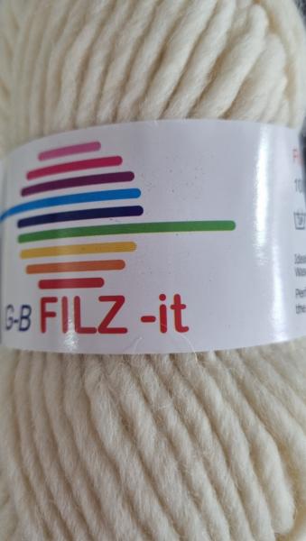 Filzwolle Filz It Fb. 01 wollweiß von G-B