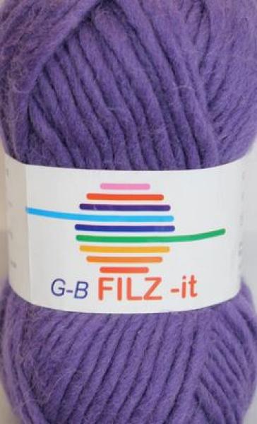 Filzwolle Filz It Fb. 6 Uni Lila von G-B