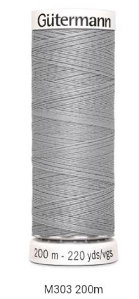 Nähgarn Allesnäher 200 m Polyester Fb. 38 Silbergrau von Gütermann
