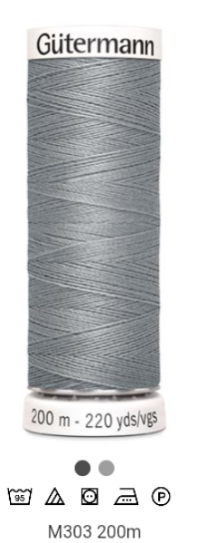 Allesnäher 200m M303 Polyester Fb. 40 Mittelgrau
