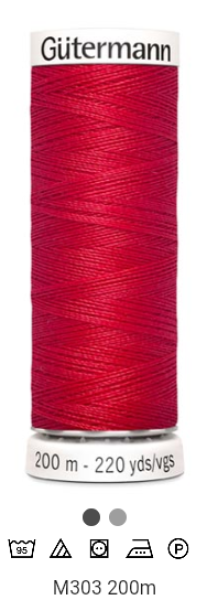 Allesnäher 200m M303 Polyester Fb. 156 Rot