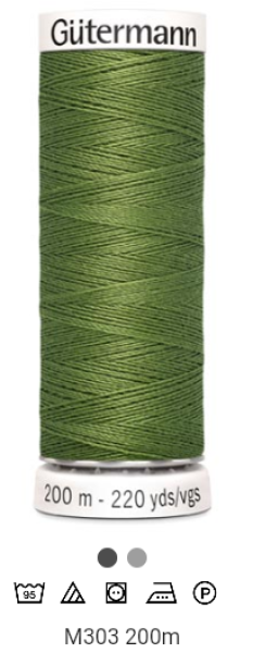 Allesnäher 200m M303 Polyester Fb. 283 grün