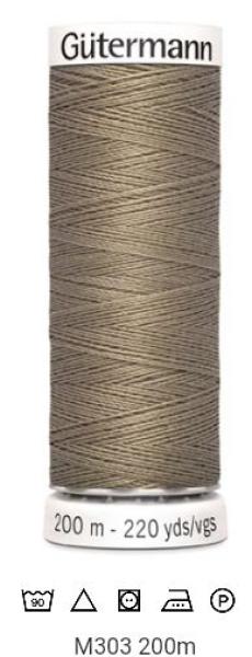 Nähgarn Allesnäher 200 m Polyester Fb. 724 Taupe von Gütermann