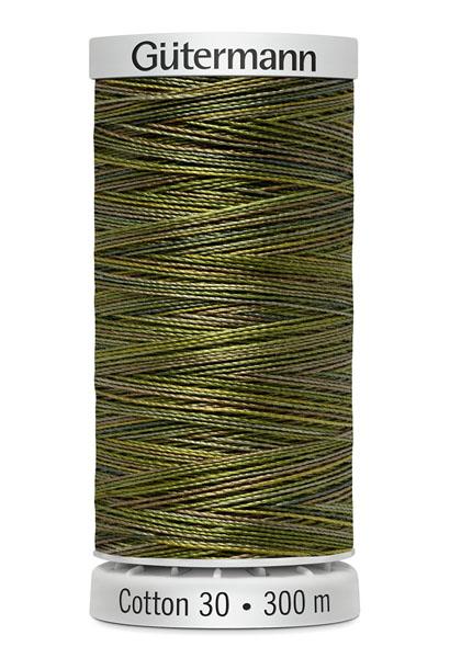 Nähgarn Baumwolle Maschinensticken / Quilten, Cotton 30, 300m Fb. 4020 Farbverlauf grün