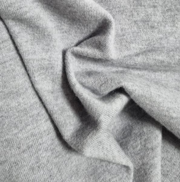 Strickstoff 100% Merino hellgrau melange