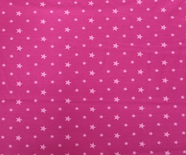 Jersey Baumwolle pink mit kleinen Sternen in rosa