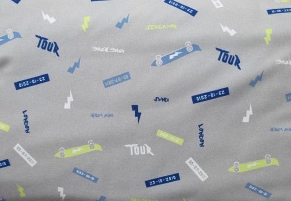 Softshell Stoff bedruckt grau mit Autos