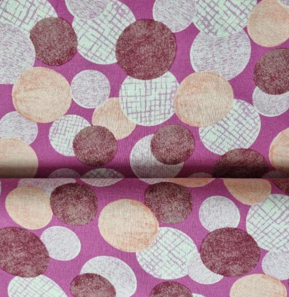 Leinen Viskose Druck Punkte pink