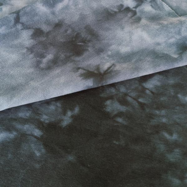 Baumwoll French Terry Batik schwarz