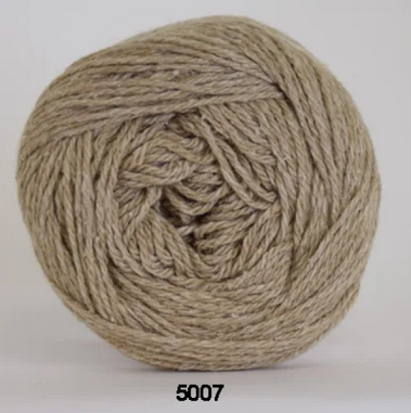 Organic Trio Hjertegarn Sand Wolle Baumwolle Seide Mischgarn