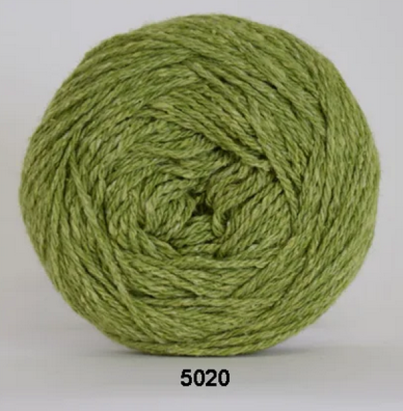 Organic Trio Hjertegarn Wolle Baumwolle Seide Mischgarn Fb.5020 Grün