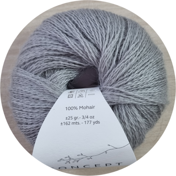 Mohair Lace von Katia Concept Farbe 303 grau