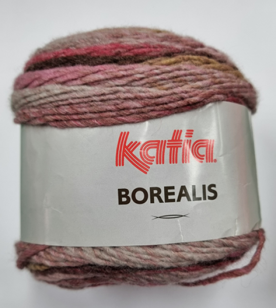 Strickgarn Verlaufsgarn Borealis von Katia Fb.201 rosa