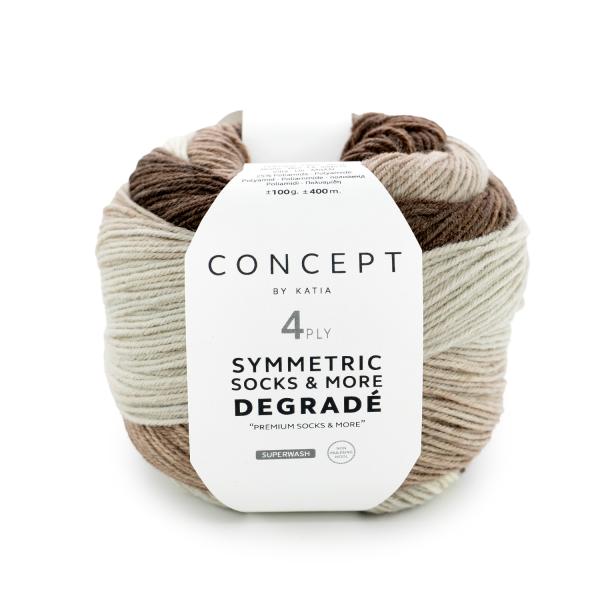CONCEPT SYMMETRIC SOCKS & MORE Fb. 51 Braun-weiß - DEGRADÉ