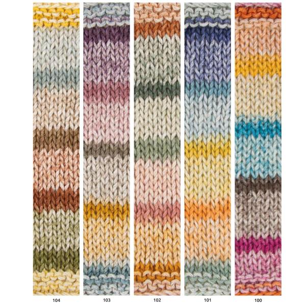 Mehrfarbiges Garn Lyocell Ananasfaser The Vegan Bag Colors Fb. 102 - Rostrot-Rosé-Grün