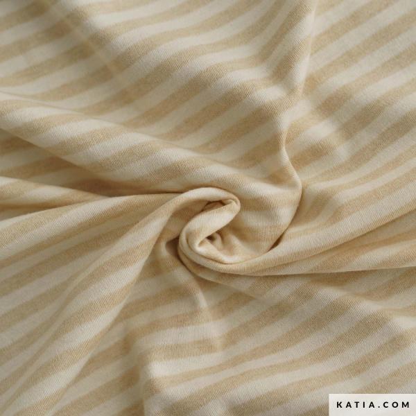 Purest Cotton Knit – Big Stripes Interlock Jersey Bio Katia