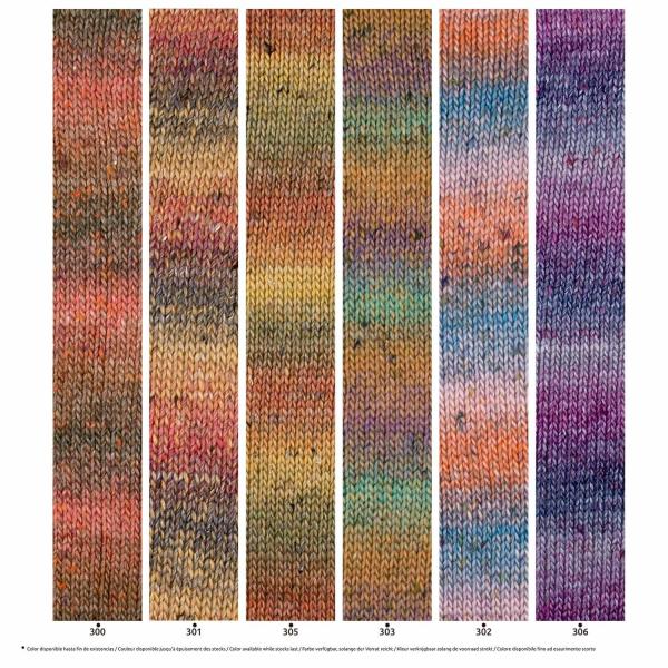 Azteca Tweed Fb. 300 - Koralle-Blassgrün-Braun Katia Wolle