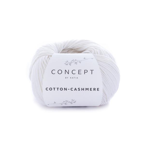 Baumwollgarn Cotton-Cashmere Fb. 52 Weiß von Katia