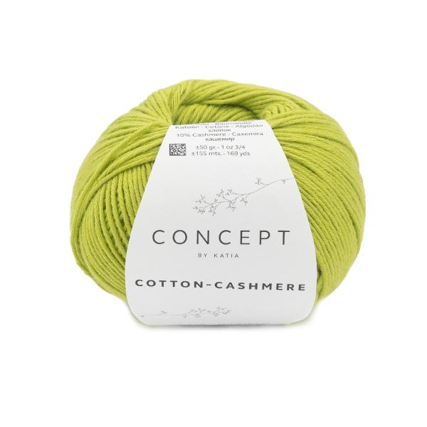 Baumwollgarn Cotton-Cashmere Fb. 84 Pistaziengrün von Katia