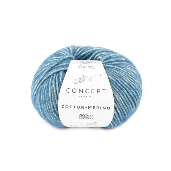 Baumwollgarn Cotton-Merino Fb. 133 grünblau