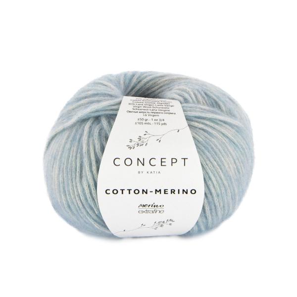 Baumwollgarn Cotton-Merino Fb. 142 Taubenblau